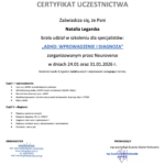 Certyfikat - Szkolenie Neuroverse ADHD - Natalia Legarska