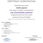 Certyfikat - Szkolenie Neuroverse ASD - Natalia Legarska
